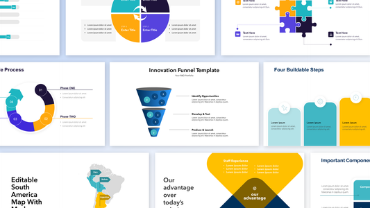 Slide Grid of Infographic Slides