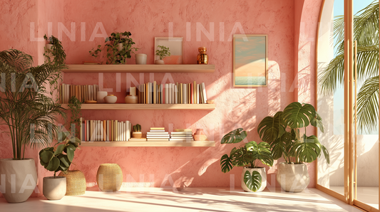Pink Beach House Background For Zoom
