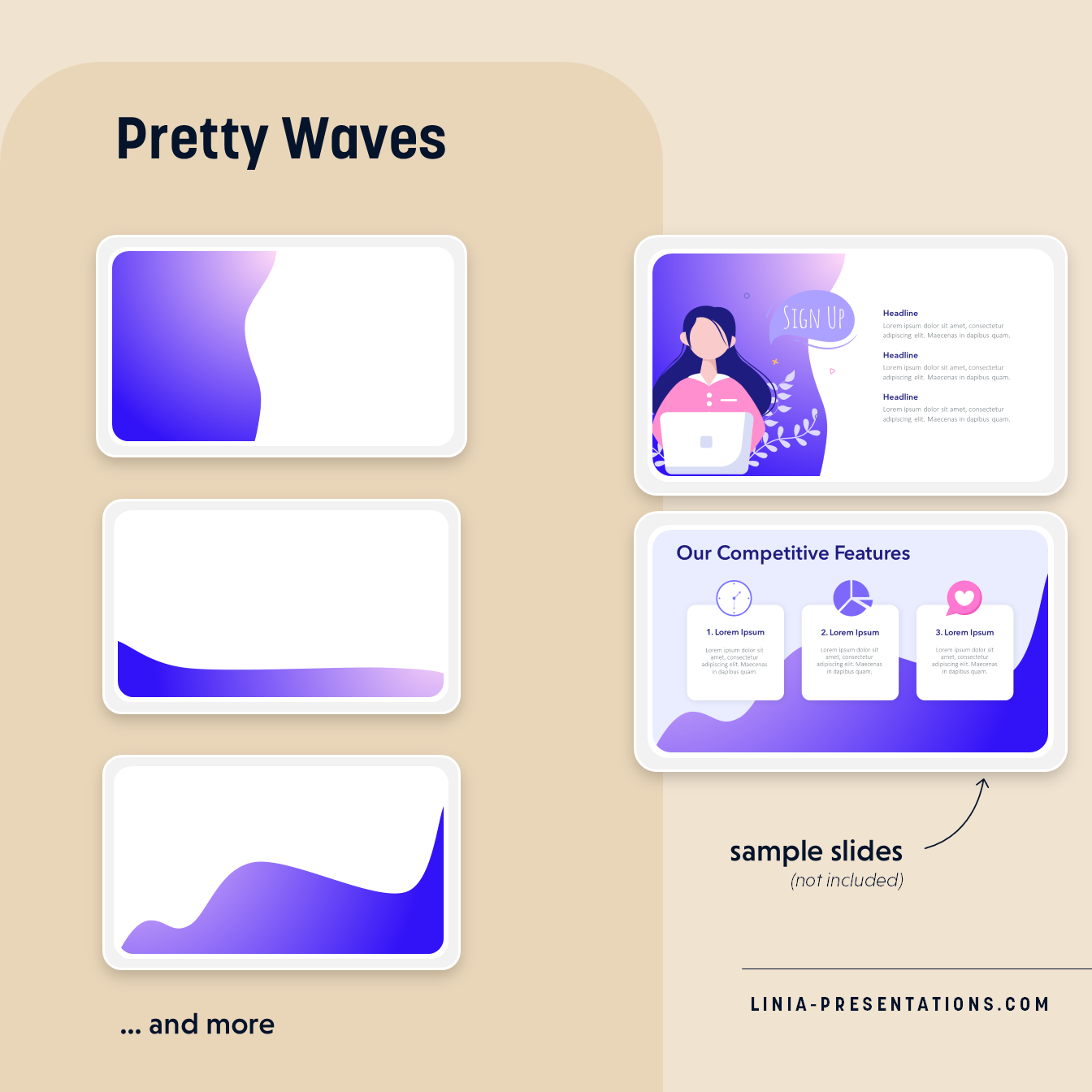 Pretty Waves Slides Background