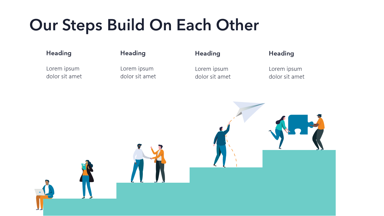 Building Steps PPT Template