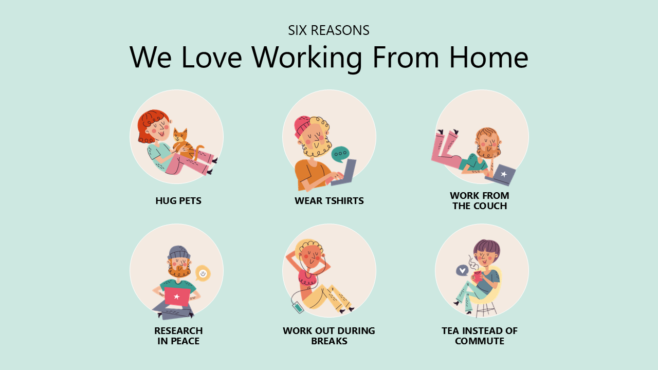 We Love Working From Home Slide