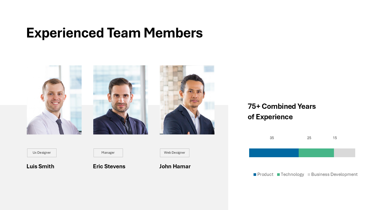 Startup Pitch Deck Team Slide