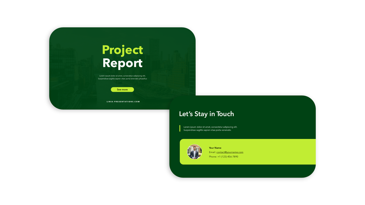 Report Title & End Slides - in Green