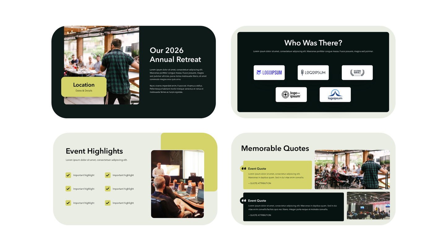 Event Recap Slides