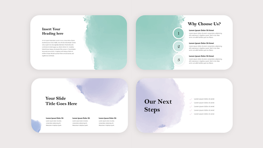 Pastel Watercolor Painted Powerpoint Template