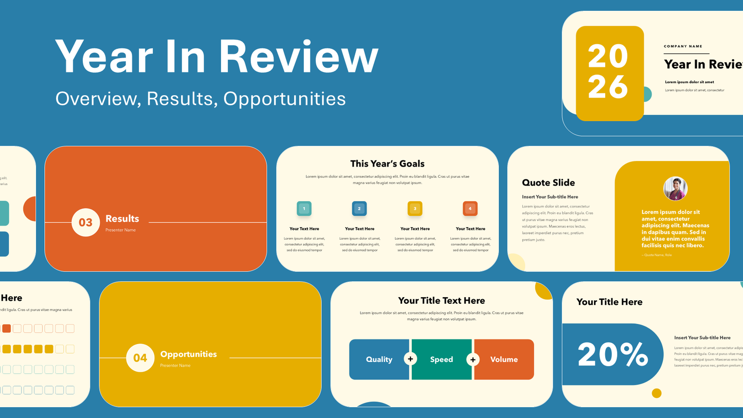 Year In Review PowerPoint Template