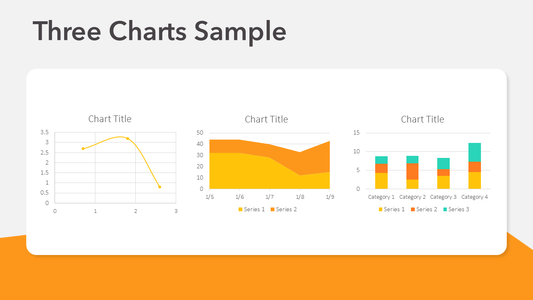 Three Data Points Slide Template