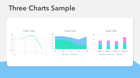 Three Data Points Slide Template