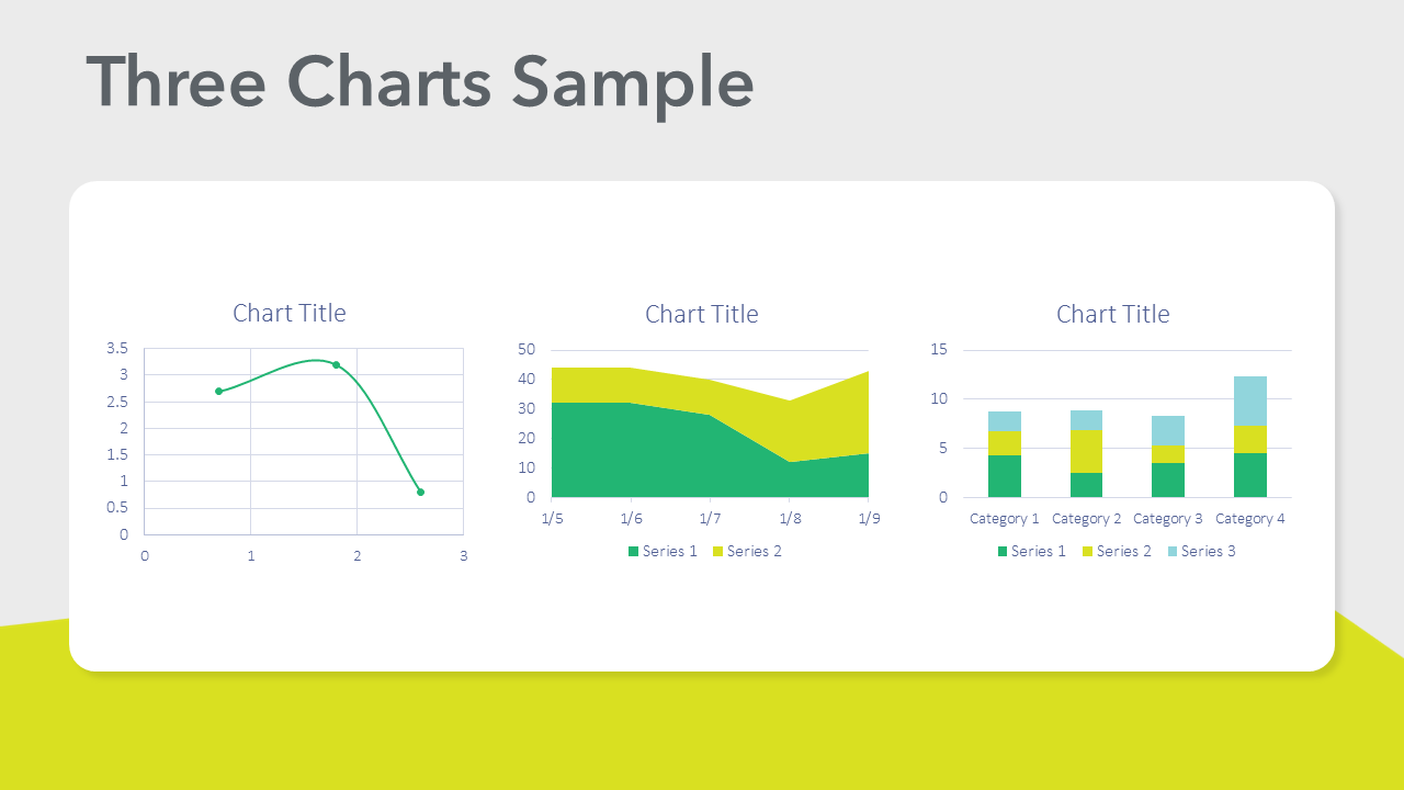 Three Data Points Slide Template