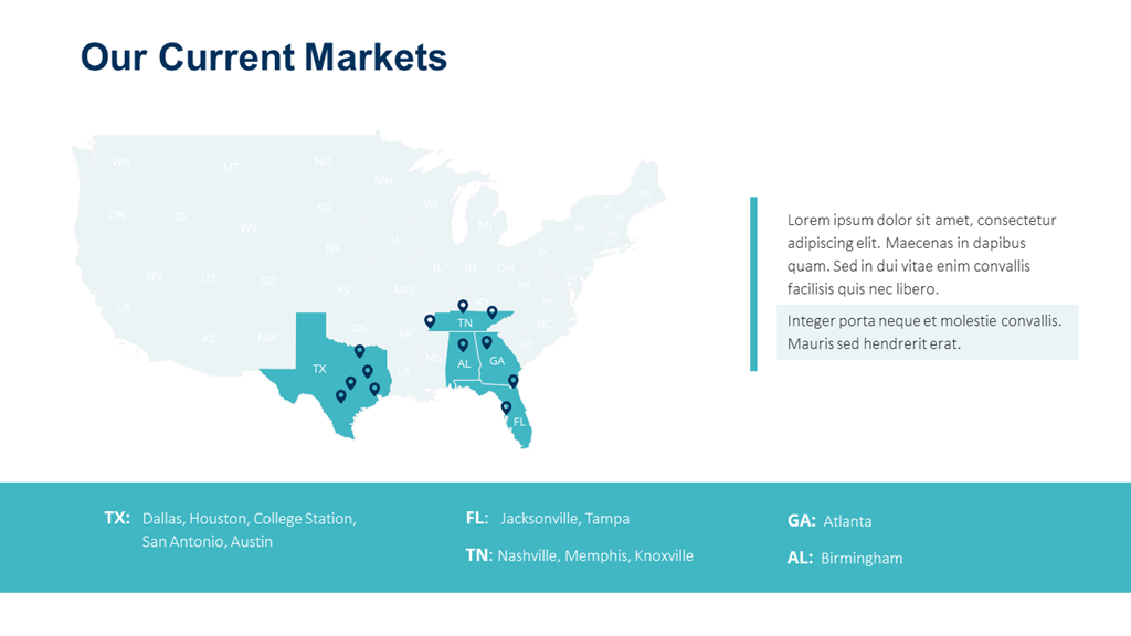Editable US Map for PowerPoint