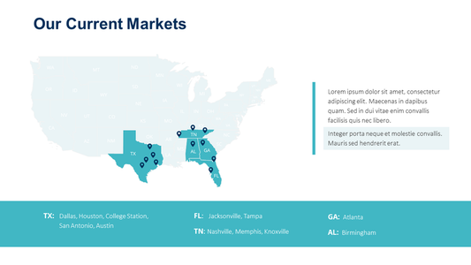 Editable US Map for PowerPoint
