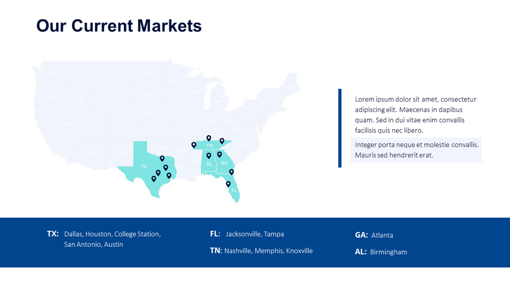 Editable US Map for PowerPoint