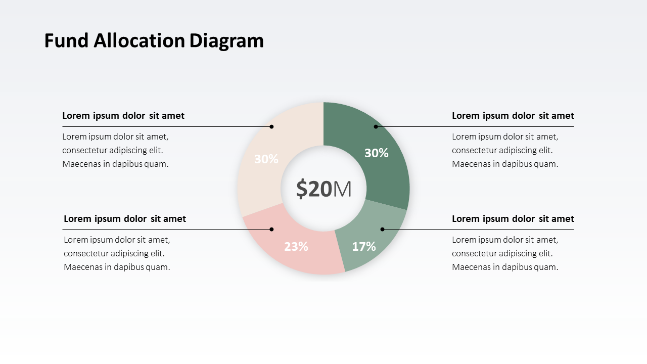 Funds Allocation Diagram Slide Template