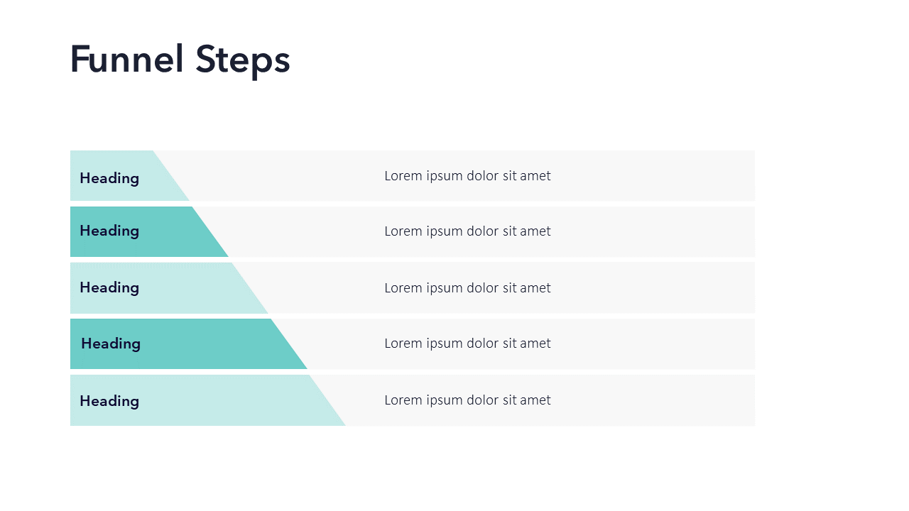 Funnel Steps Slide Template