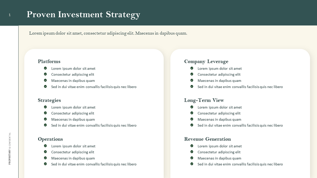 Our Investment Strategy PPT