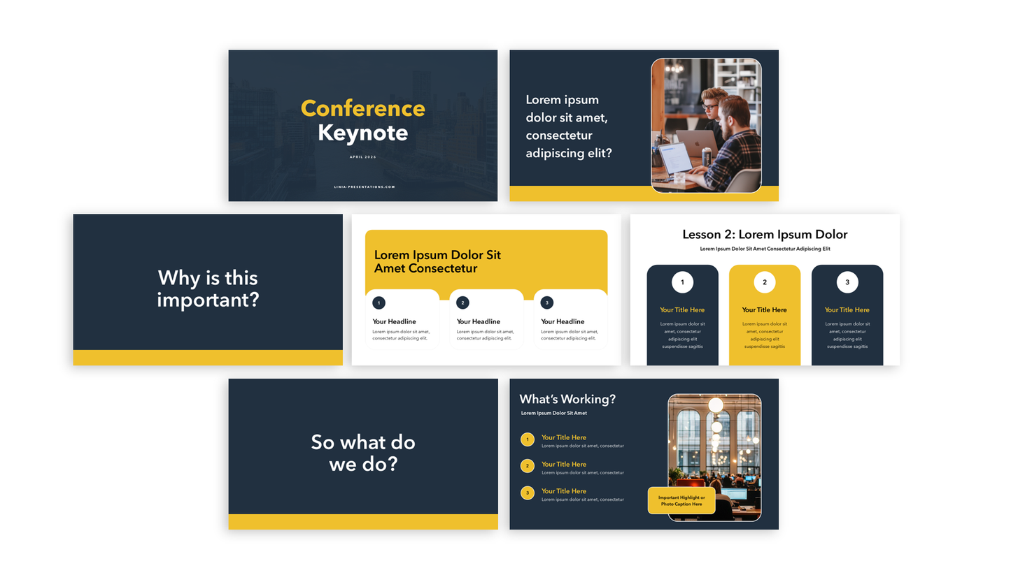 Keynote Speech Template (Black & Yellow)