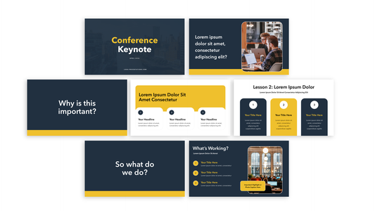 Keynote Speech Template (Black & Yellow)