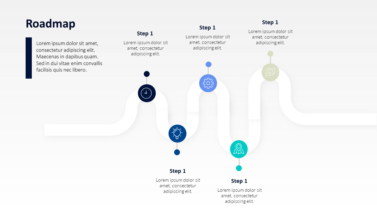 5 Step Roadmap PPT Slide