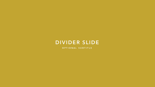 Section divider slide template