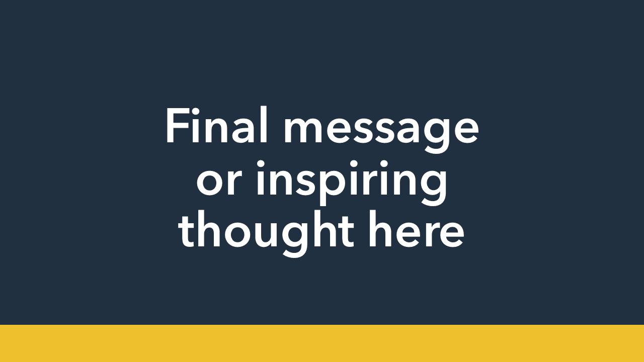 Keynote Speech Template (Black & Yellow)