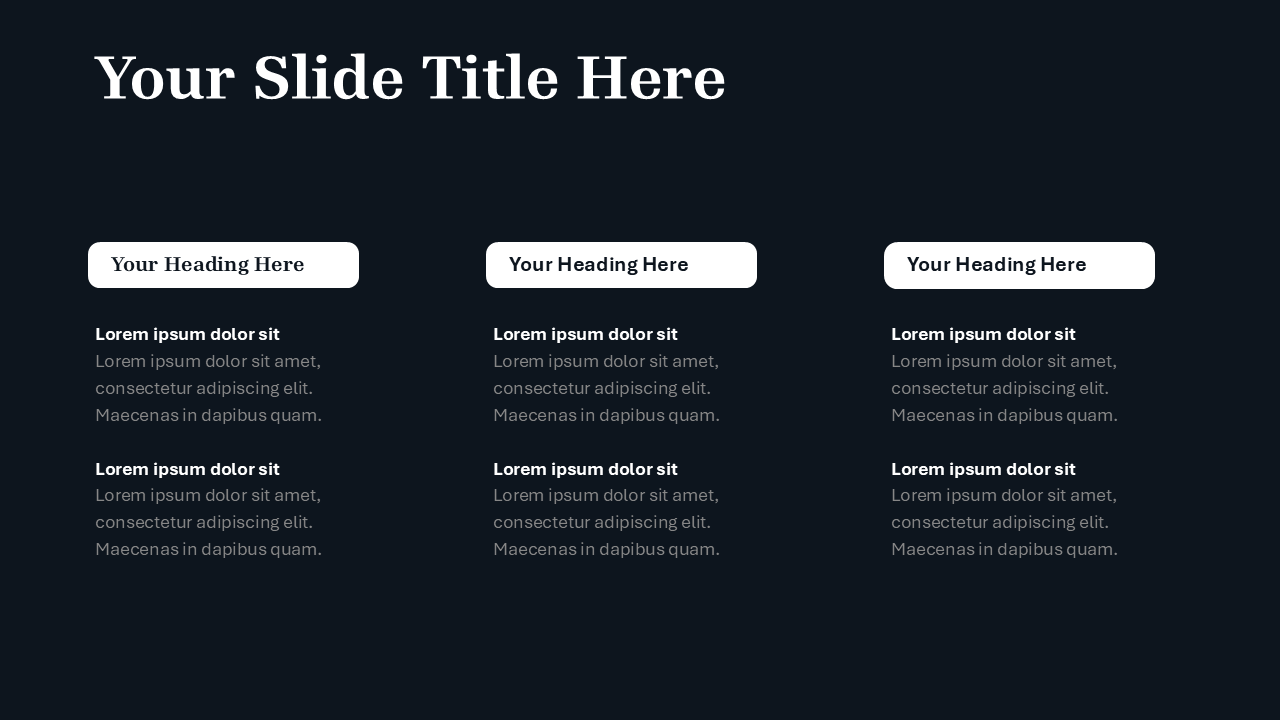 Black PPT Template