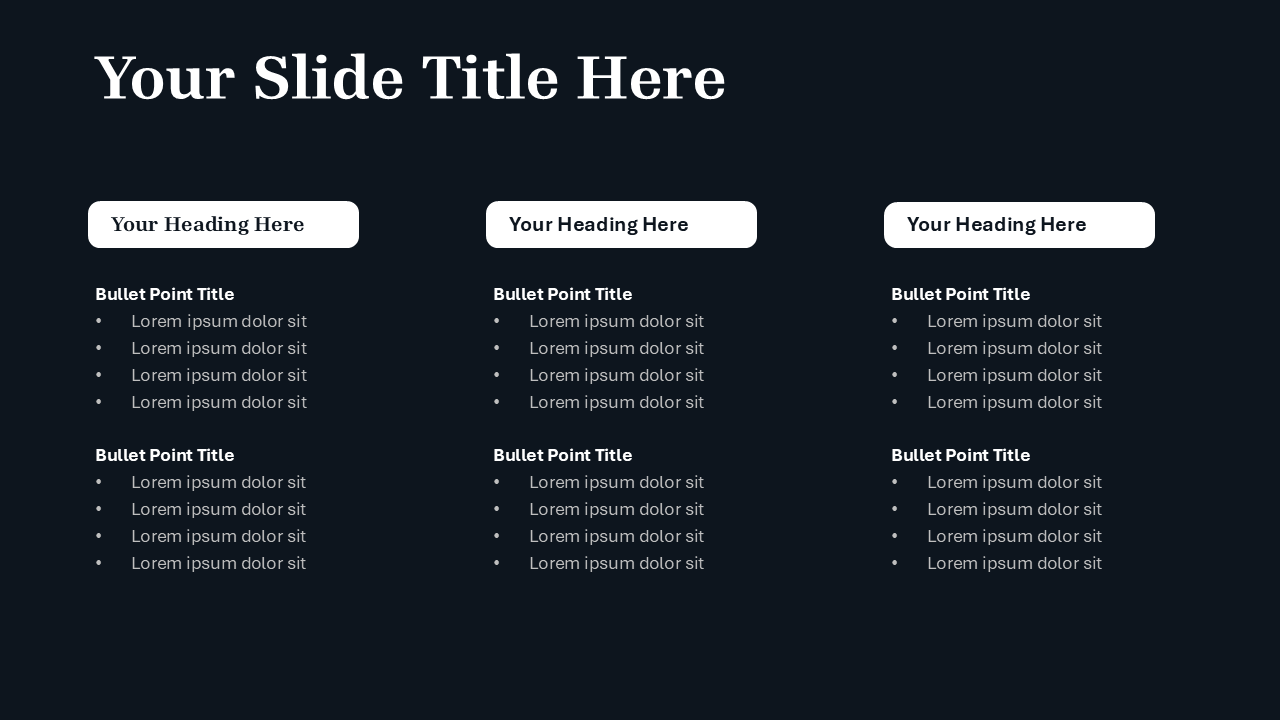 Black PPT Template