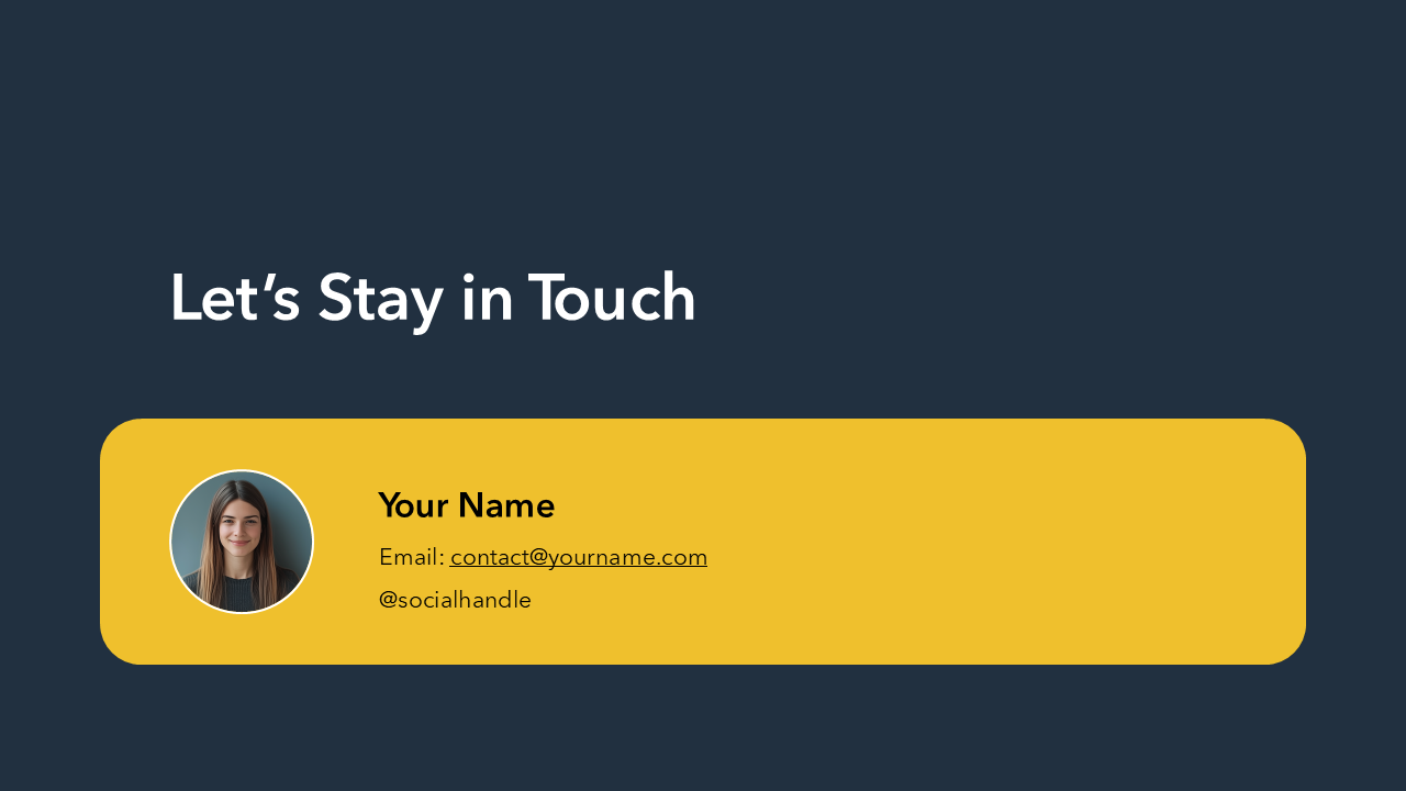 Keynote Speech Template (Black & Yellow)