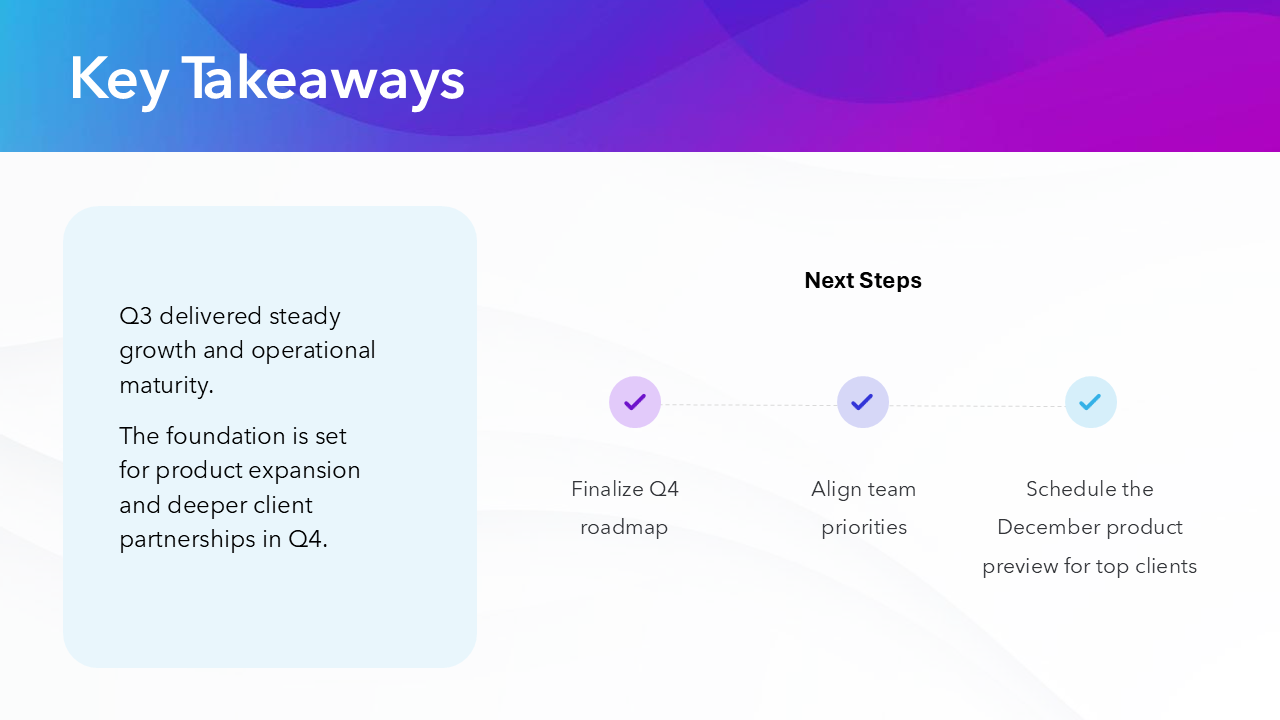 Quarterly Business Review Template - IN BLUE