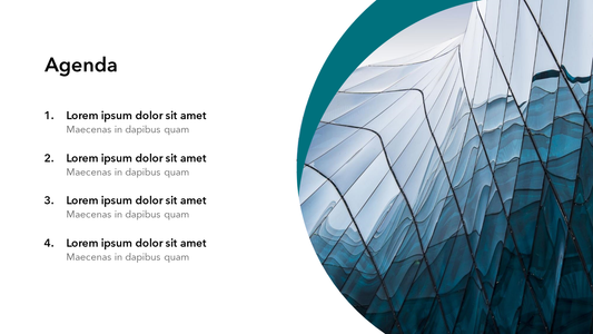 Agenda Slide Template with Image
