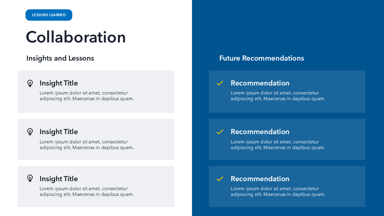 Lessons Learned Slide