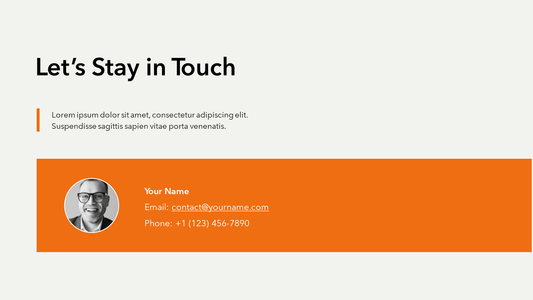 Stay In Touch Slide