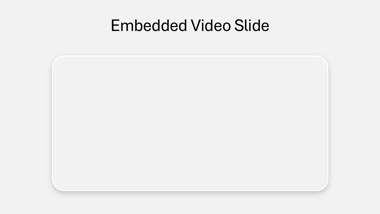 Embedded Video in Slide