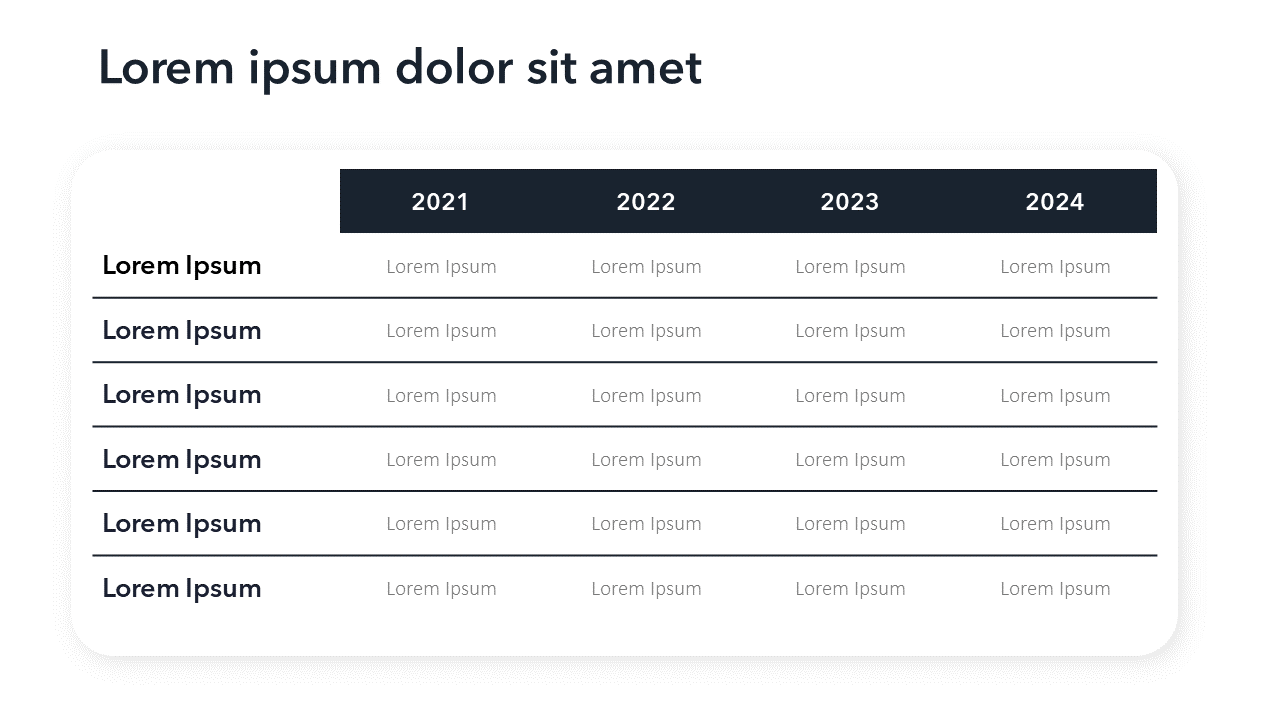 Powerpoint Table Design