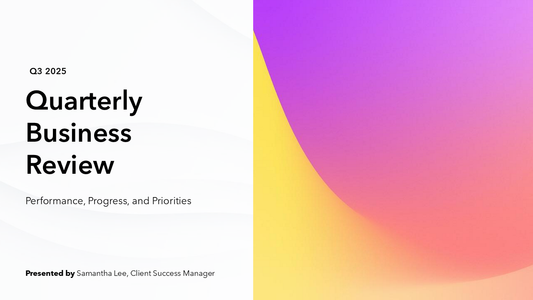 Quarterly Business Review Template