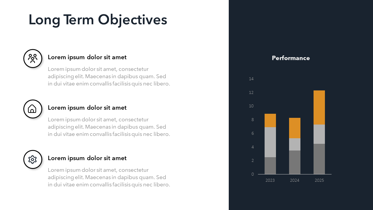 Long Term Objectives Slide Template