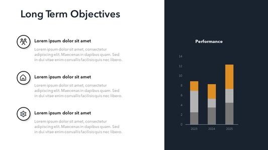 Long Term Objectives Slide Template