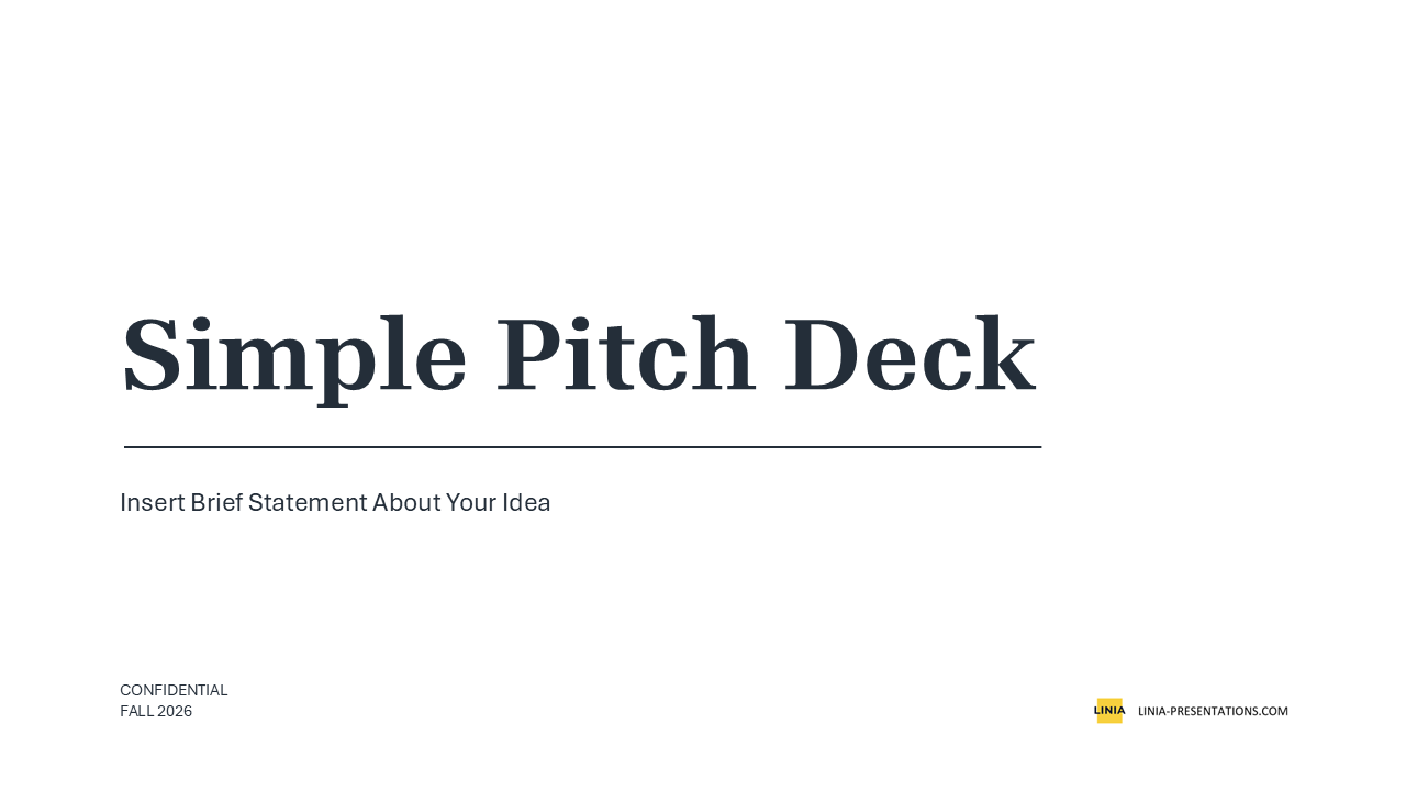 Simple Pitch Deck Template