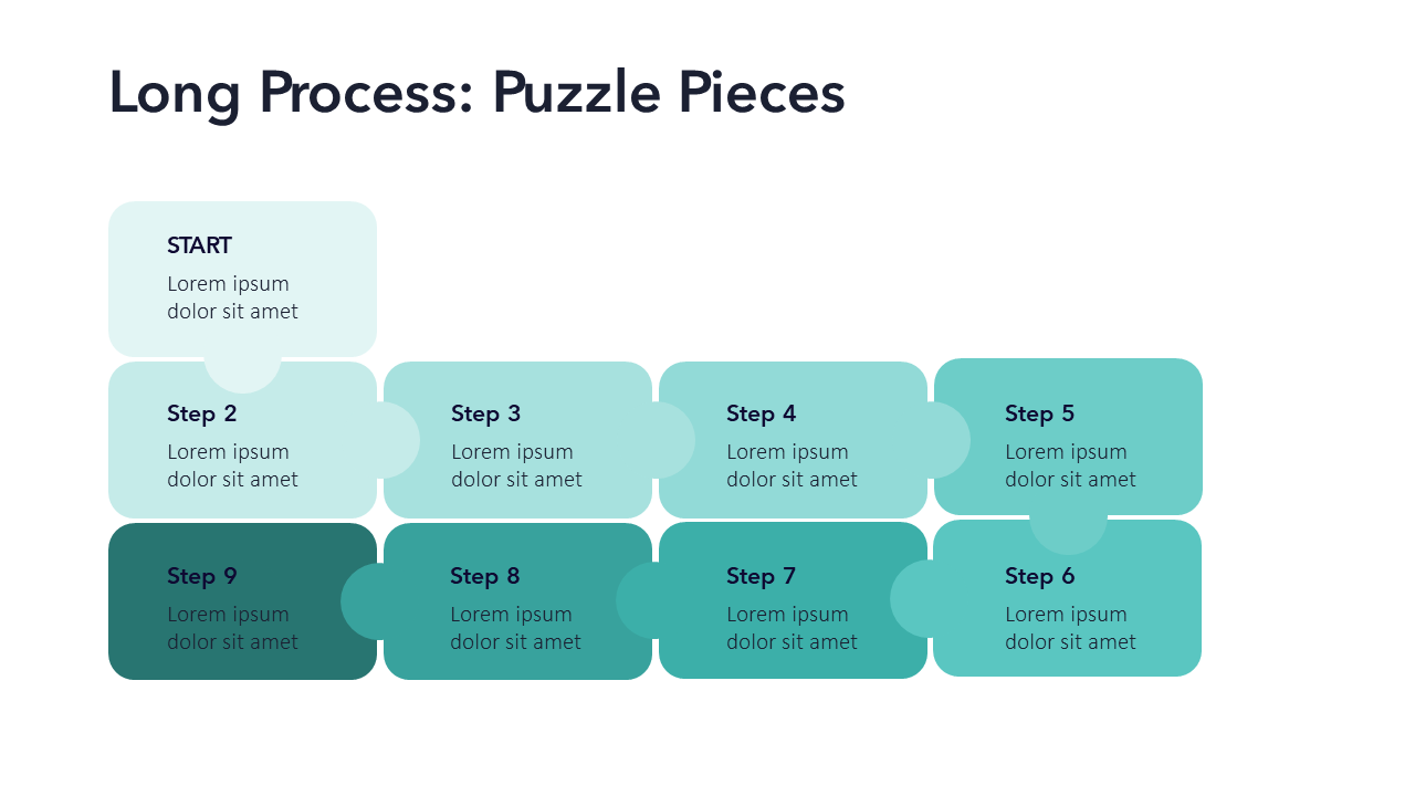 Puzzle Pieces Process PPT Template