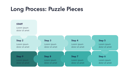 Puzzle Pieces Process PPT Template