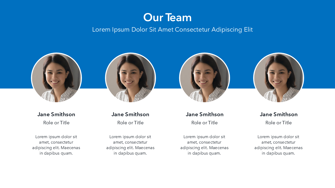 Our Team PPT Slide