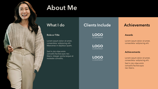 About Me PPT Slide Template