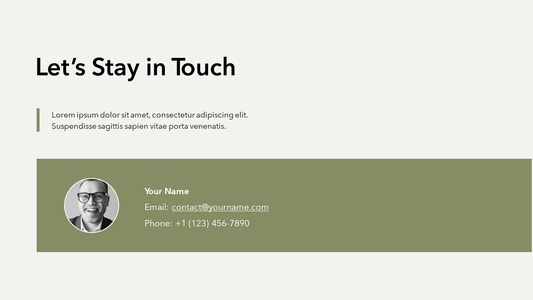 Stay In Touch Slide