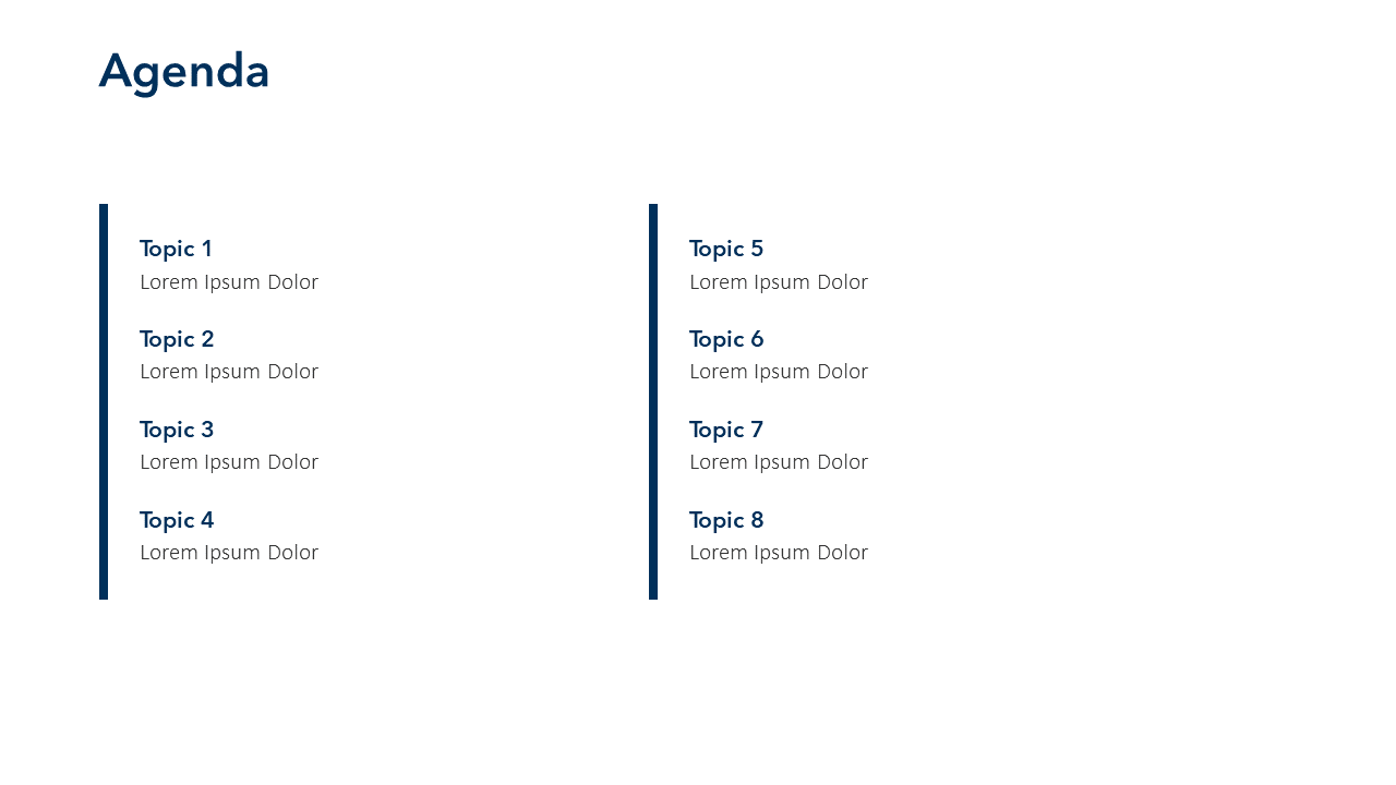 Agenda Slide Template | PPT and Google Slides
