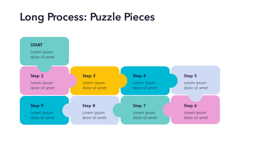 Puzzle Pieces Process PPT Template