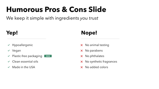 Humorous Pros and Cons Slide