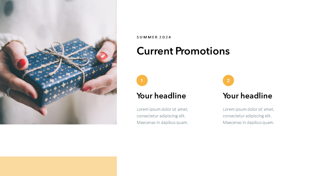 Current Promotions PPT Slide