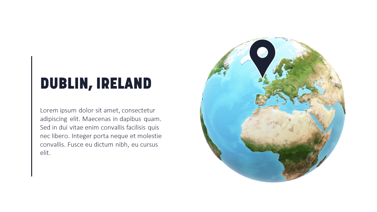 3D Globe and Map - Animated PPT Slide
