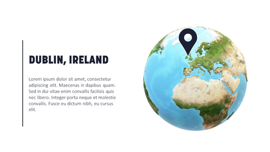 3D Globe and Map - Animated PPT Slide
