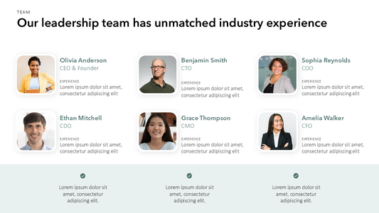 Pitch Deck Team Slide