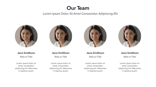Our Team PPT Slide